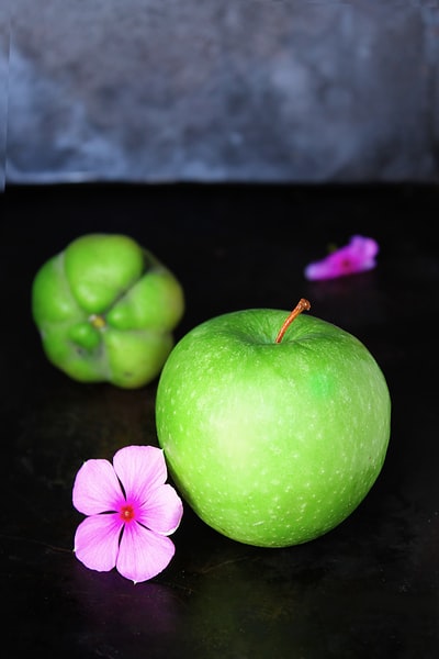 青苹果粉花